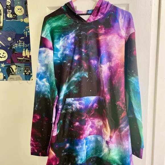 Blackmilk Galaxy Butterfly Hoodie Dress - Picture 5 of 8